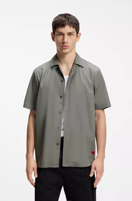 Relaxed-fit shirt in cotton poplin