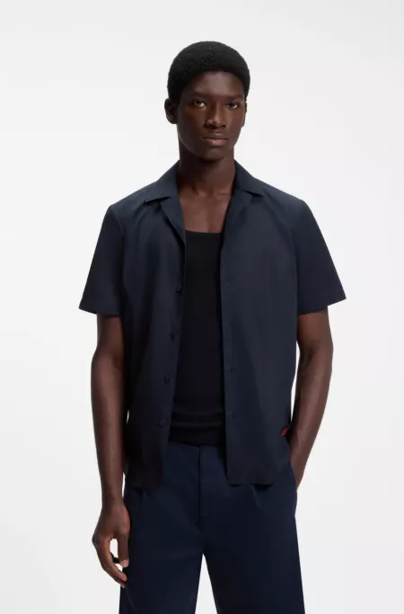 Relaxed-fit shirt in cotton poplin