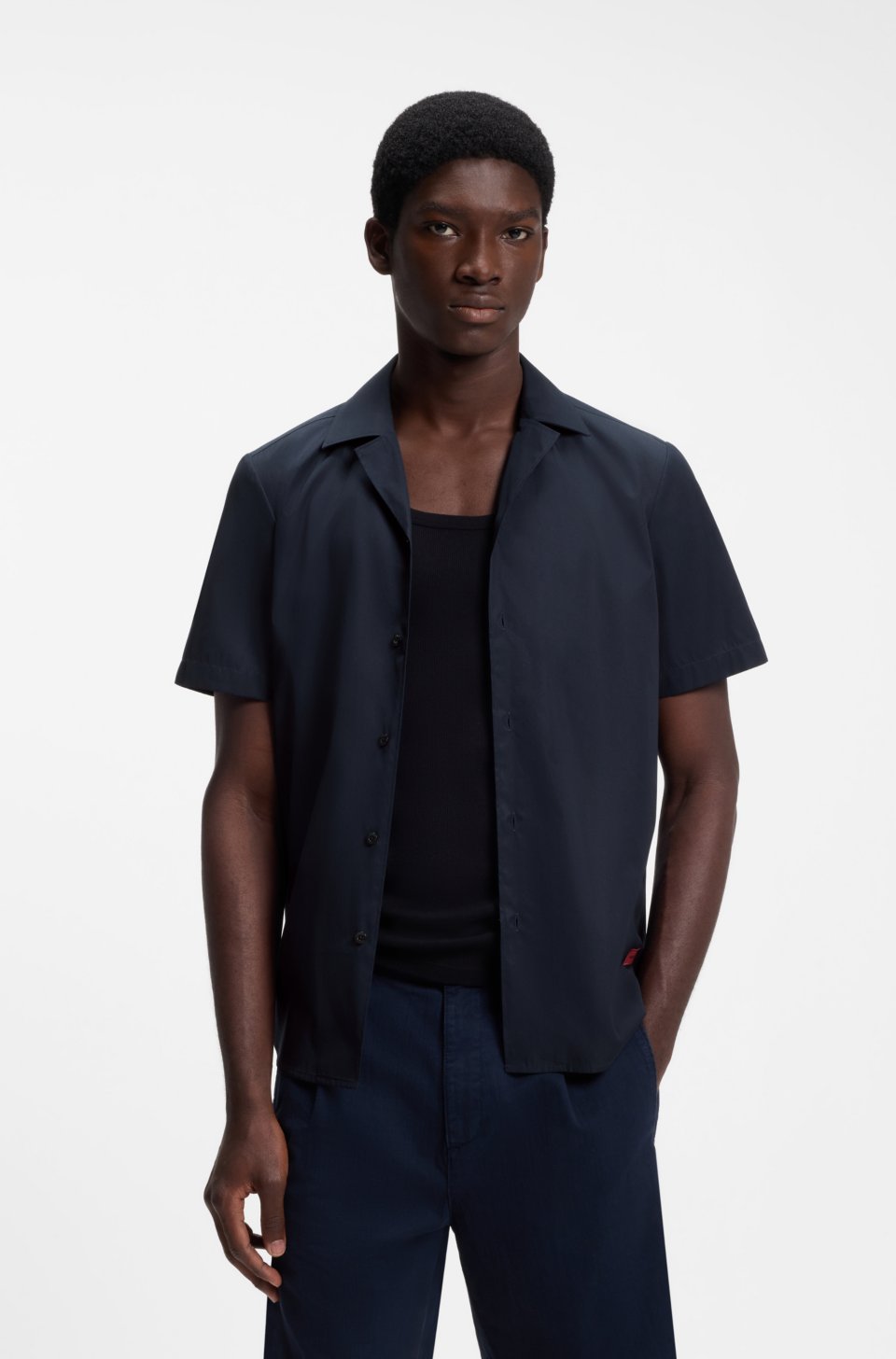 Relaxed-fit shirt in cotton poplin