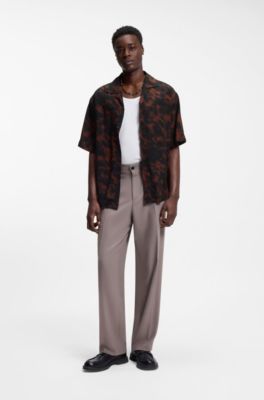 Oversized-fit shirt with digital print, Patterned