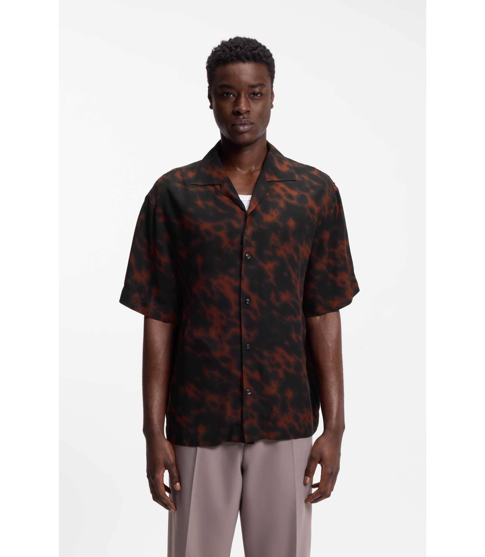 Oversized Hemd mit Digital-Print