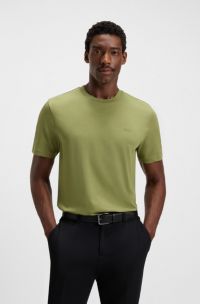 Cotton-jersey T-shirt with logo detail, Light Green