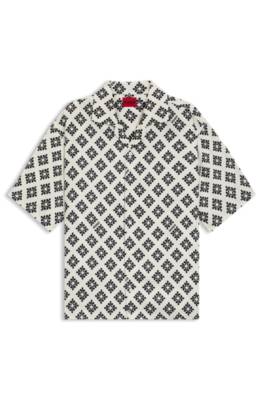Oversized-fit shirt with statement print 1