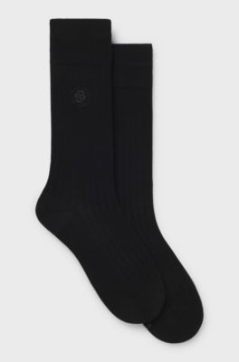 Two-pack of regular-length modal-blend socks, Black