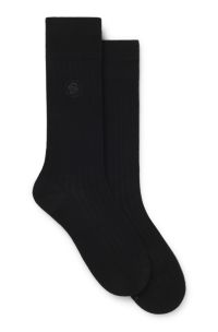 Two-pack of regular-length modal-blend socks, Black