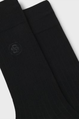 Two-pack of regular-length modal-blend socks, Black