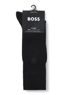 Two-pack of regular-length modal-blend socks, Black