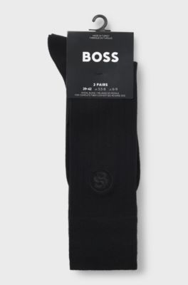 Two-pack of regular-length modal-blend socks, Black