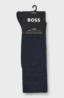Two-pack of regular-length modal-blend socks, Dark Blue