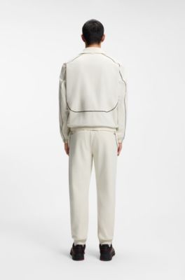 HUGO x RB zip-up jacket with bull motif, Natural