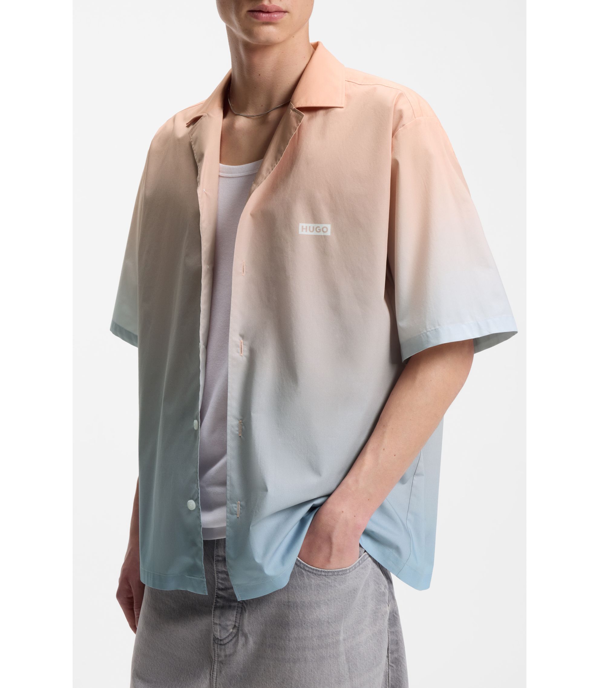 HUGO BOSS Homme H Hank Kent Coupe Slim Bleu Plaids Robe Coton Chemise