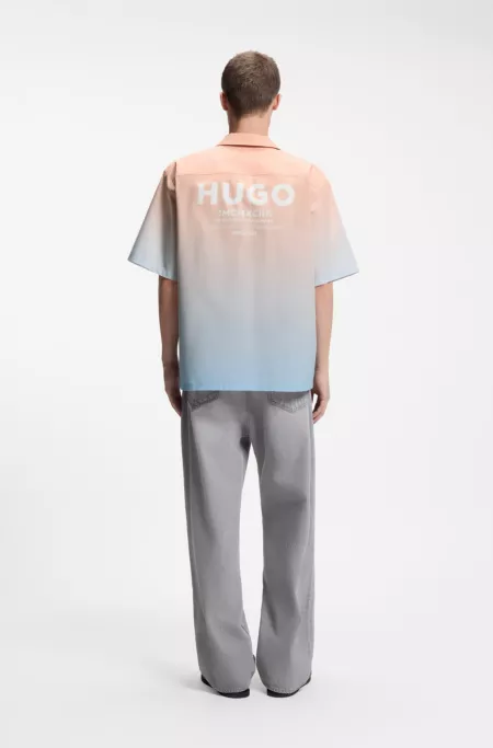 Relaxed-fit shirt with gradient print