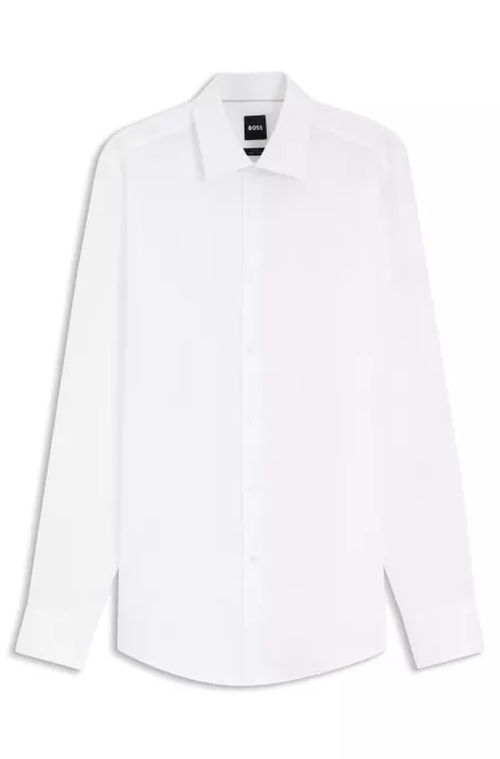 Slim-fit shirt in Italian-made linen