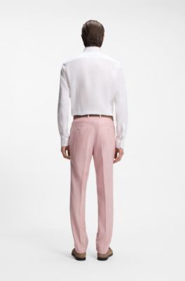 Slim-fit shirt in Italian-made linen, White