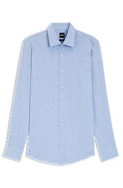Slim-fit shirt in Italian-made linen
