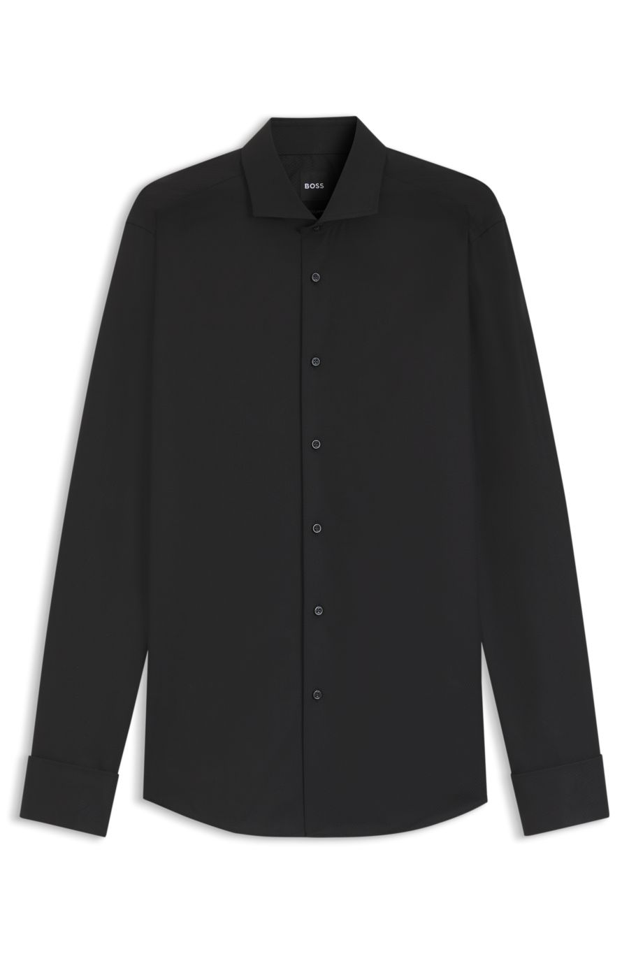 BOSS Cotton Dress Shirt — Black