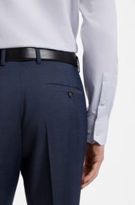 Slim-fit shirt in wrinkle-resistant cotton, White
