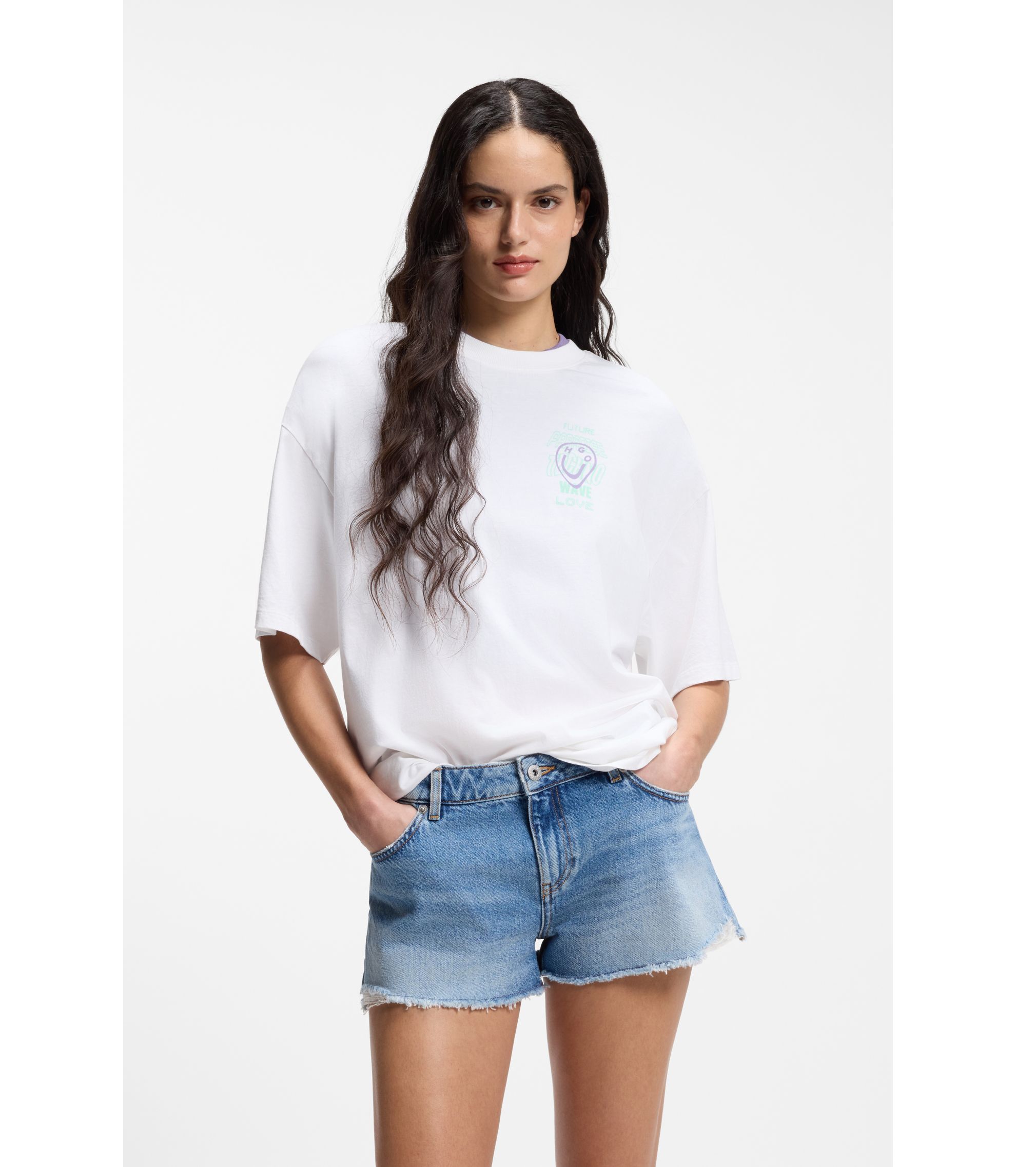 T-Shirt aus Baumwoll-Jersey mit Artwork-Print