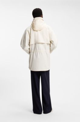 BOSS BY BECKHAM parka jacket in cotton, Natural