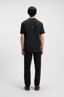 HUGO x RB by Slawn relaxed-fit cotton logo T-shirt, Black