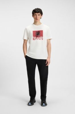 HUGO x RB by Slawn relaxed-fit cotton logo T-shirt, White