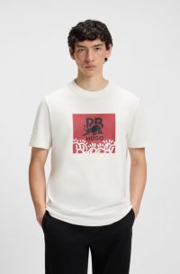 HUGO x RB by Slawn relaxed-fit cotton logo T-shirt, White