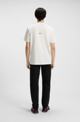 HUGO x RB by Slawn relaxed-fit cotton logo T-shirt, White