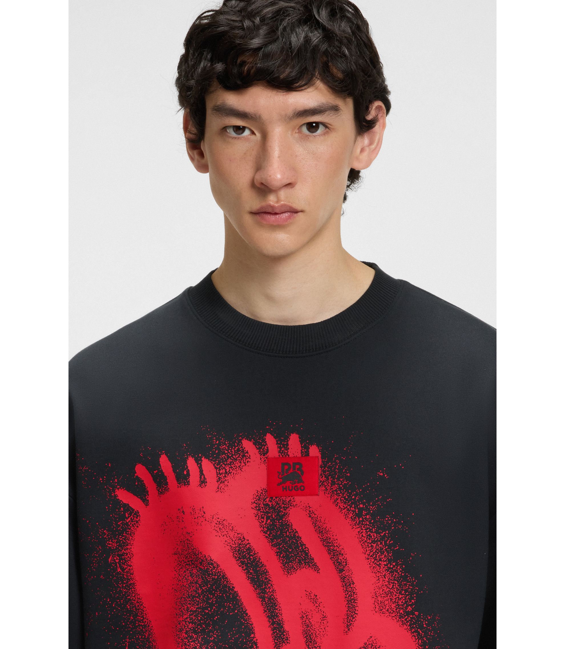 HUGO - HUGO x RB by Slawn printed cotton oversized-fit sweatshirt