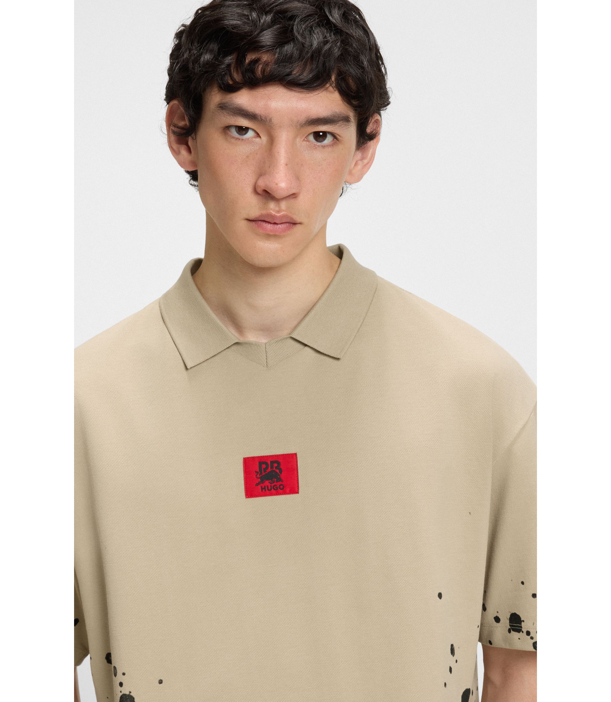 HUGO - HUGO x RB by Slawn printed cotton oversized-fit polo