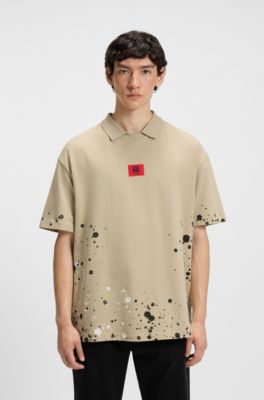 Felpa oversize HUGO x RB by Slawn in cotone con stampa , Beige