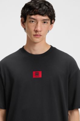 T-shirt in cotone HUGO x RB by Slawn con stampa sulla parte posteriore, Nero