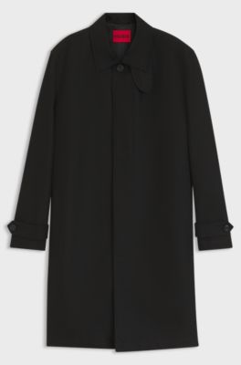 All-gender cotton-blend coat, Black