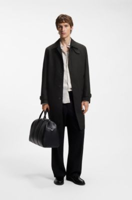 All-gender cotton-blend coat, Black