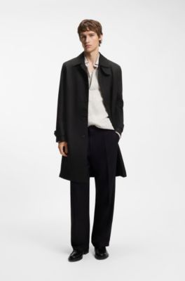 All-gender cotton-blend coat, Black