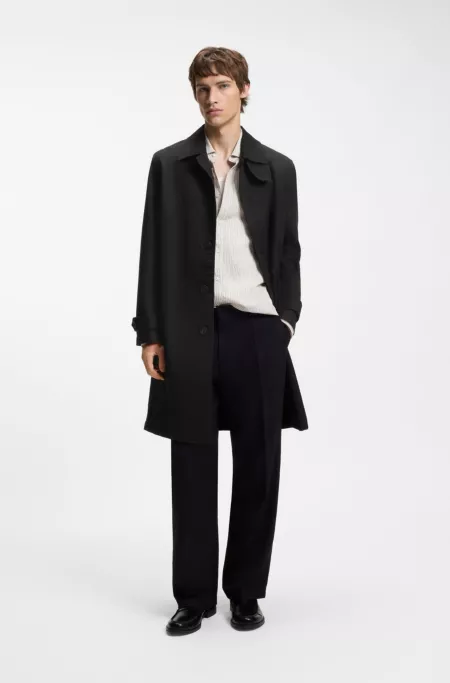 Manteau déperlant en twill de coton mélangé