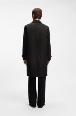 All-gender cotton-blend coat, Black
