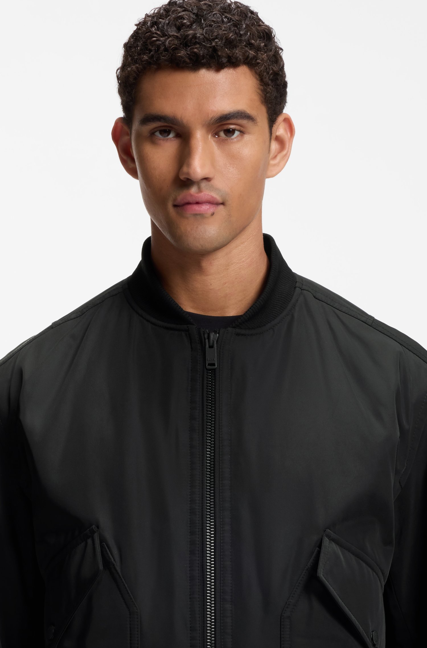 Boss Water-repellent jacket with detachable hooded bib jackor herr – bild 3