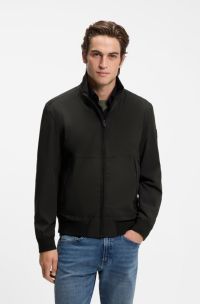 Giubbotto soft shell idrorepellente con maniche rimovibili, Nero