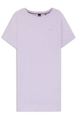 Stretch-jersey night dress with logo print 1