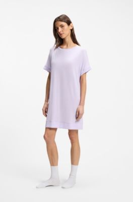 Camis&oacute;n de punto el&aacute;stico con logo estampado, Luz p&uacute;rpura