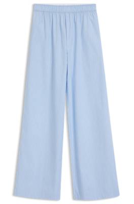 Regular-fit trousers in striped cotton poplin 1