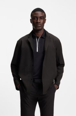 Water-repellent jacket in stretch fabric, Black