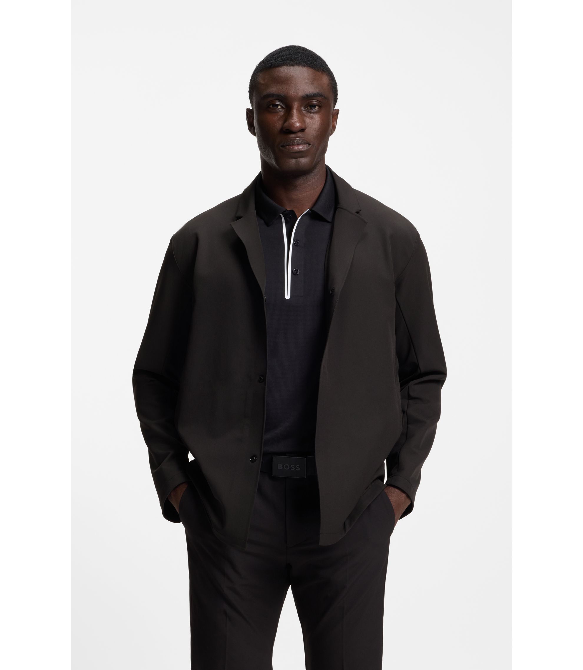 Wasserabweisende Jacke aus Stretch-Gewebe