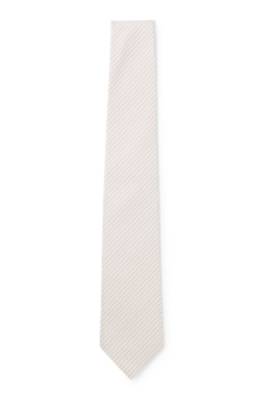 Diagonal-stripe tie in Italian-made silk jacquard 1