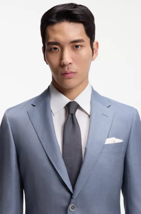 Diagonal-stripe tie in Italian-made silk jacquard