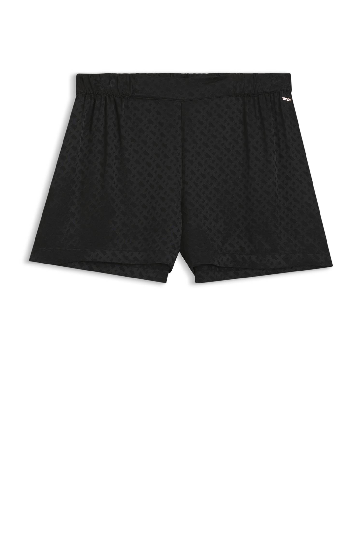 Boss Pyjama shorts in satin with monogram jacquard dam – bild 4