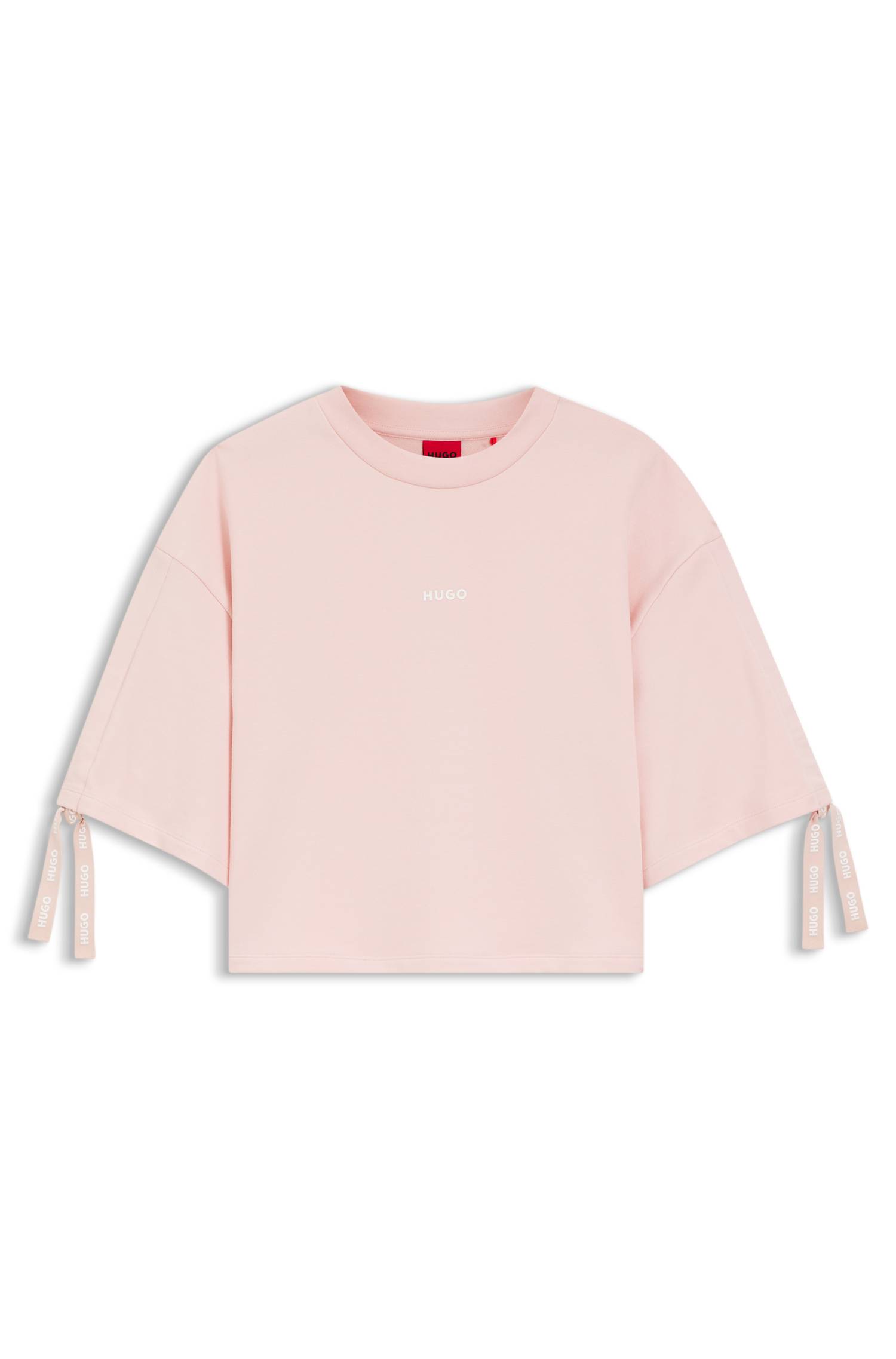 Hugo Relaxed-fit T-shirt with gathered sleeves dam – bild 4