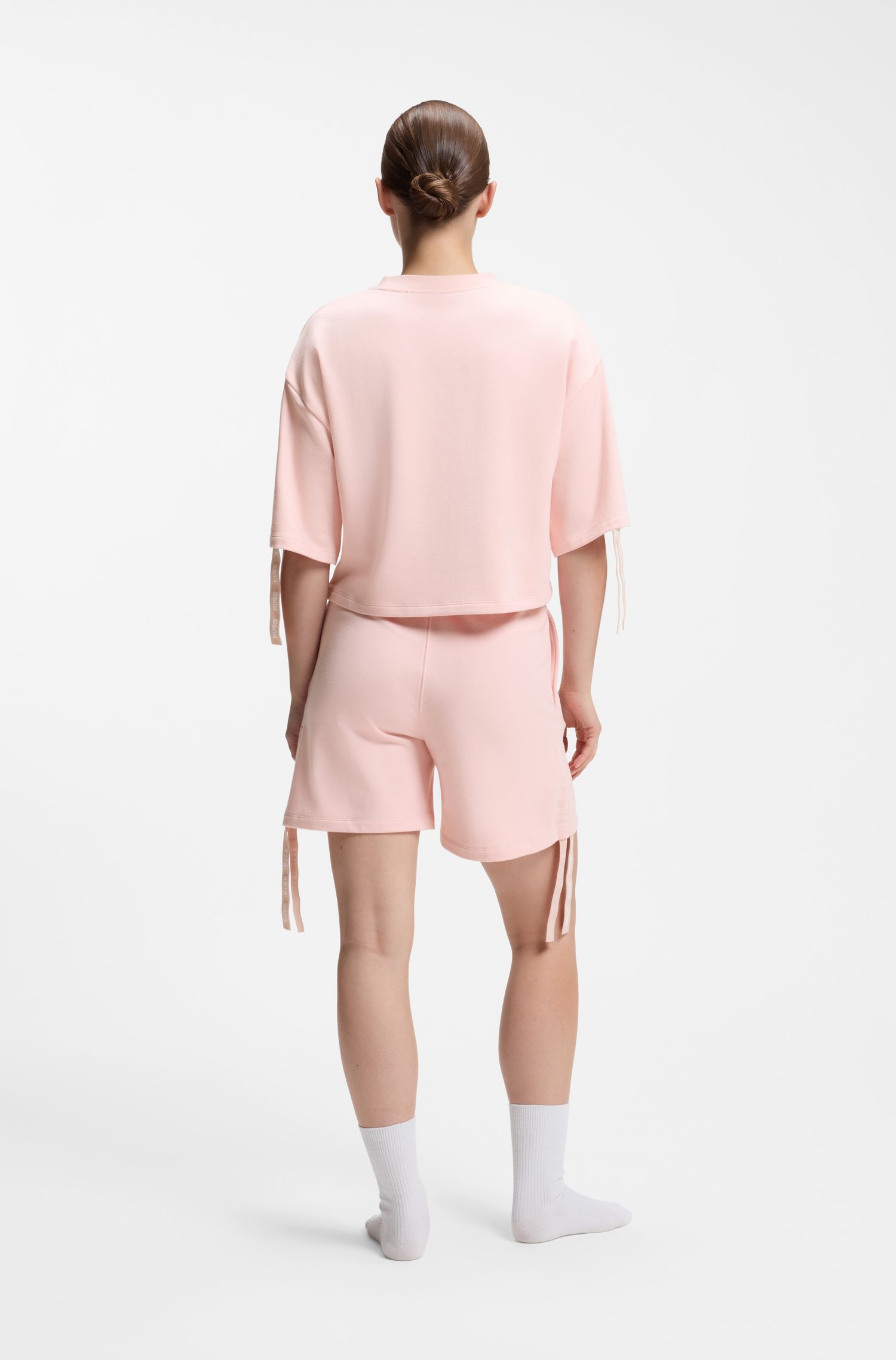 Hugo Relaxed-fit T-shirt with gathered sleeves dam – bild 3