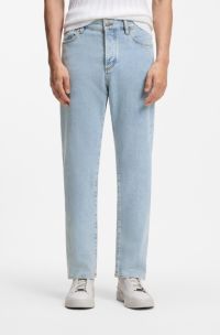 Bright-blue jeans in comfort-stretch denim, Light Blue