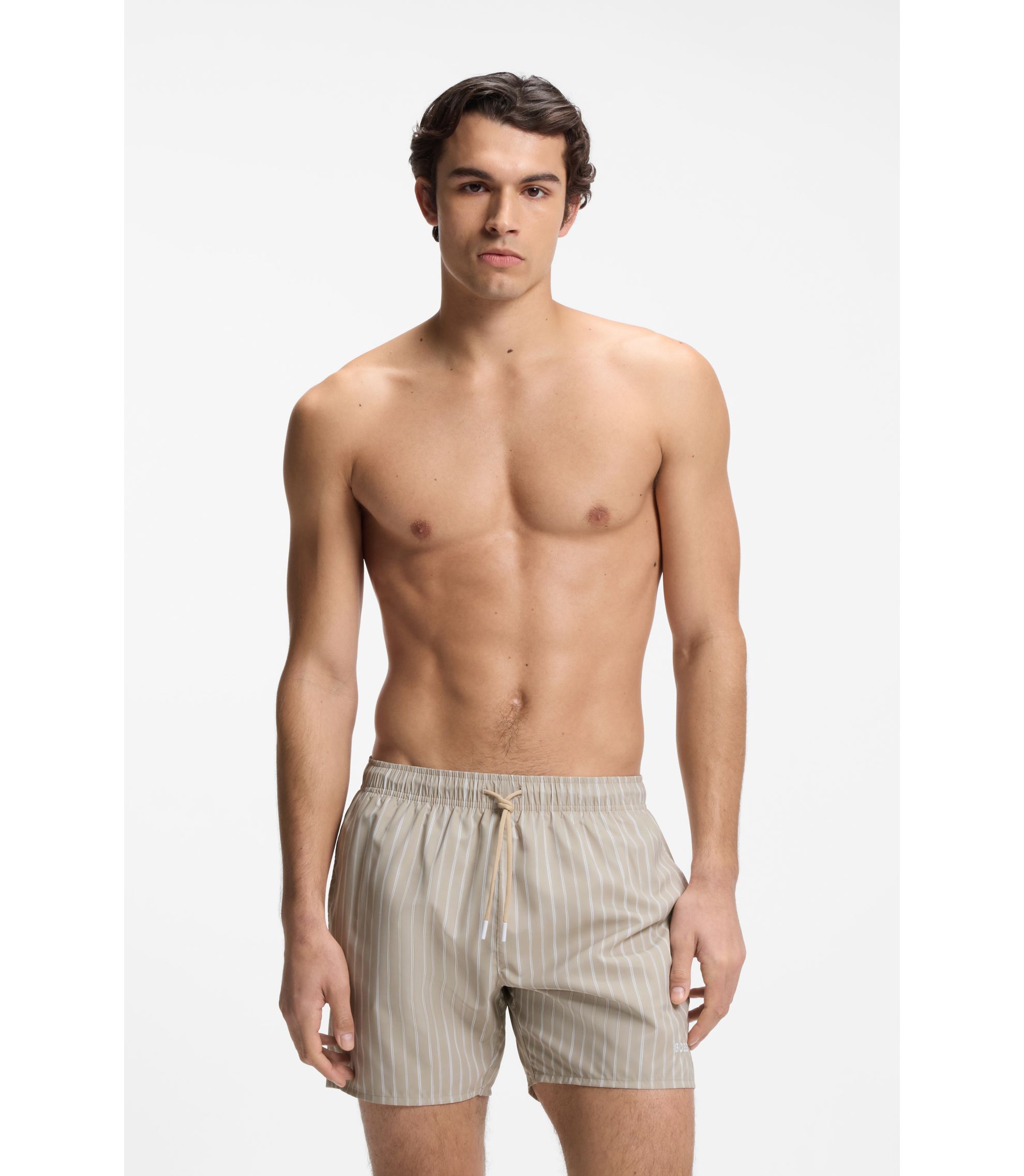 Bedruckte Badeshorts aus schnell trocknendem Gewebe